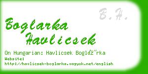boglarka havlicsek business card